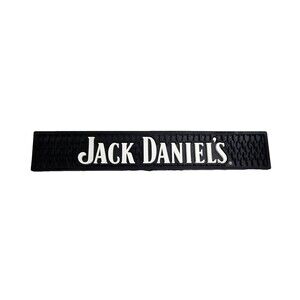 Jack Daniels Rubber Bar Rail Mat Barware Man Cave logo 20.5" x 3.5" x .5"